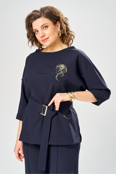 Блуза Andina city 5049-25 синий - фото 3