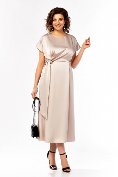 Платье Ольга Стиль С-1008 бежевый - фото 1