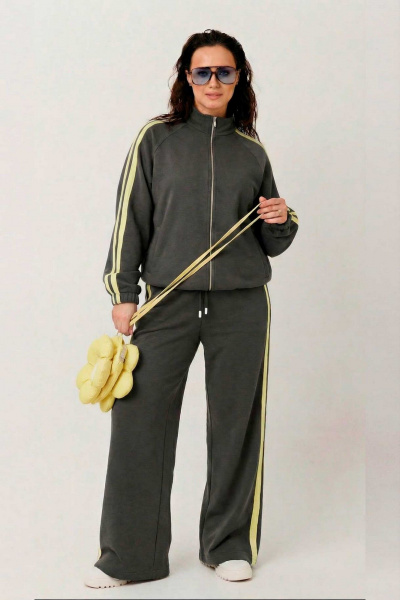 Брюки, куртка Mislana 1306 темно-серый/лимонный - фото 1