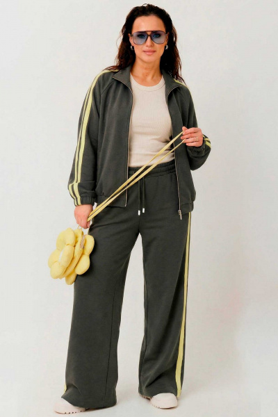 Брюки, куртка Mislana 1306 темно-серый/лимонный - фото 5