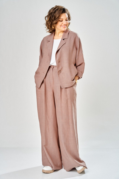 Брюки, жакет Диомант 2158 капучино - фото 3