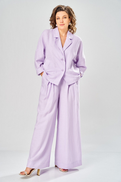 Брюки, жакет Диомант 2158 лиловый - фото 7