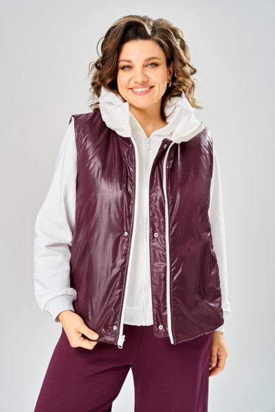 Брюки, джемпер, жилет Диомант 2165 бордовый - фото 18