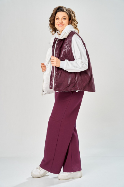 Брюки, джемпер, жилет Диомант 2165 бордовый - фото 17