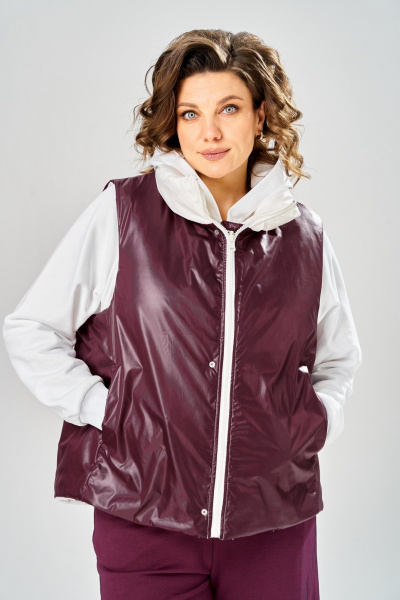 Брюки, джемпер, жилет Диомант 2165 бордовый - фото 3