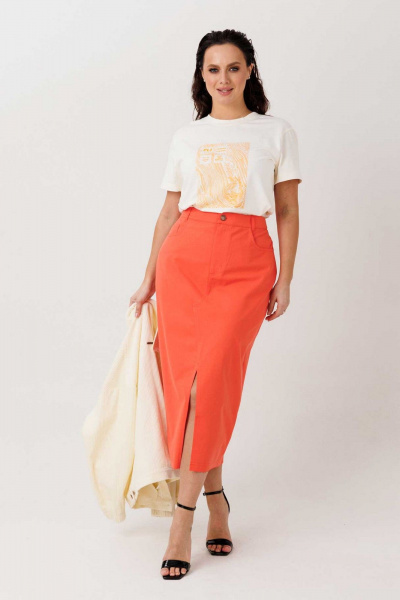 Юбка Mislana 1955 оранжевый - фото 9