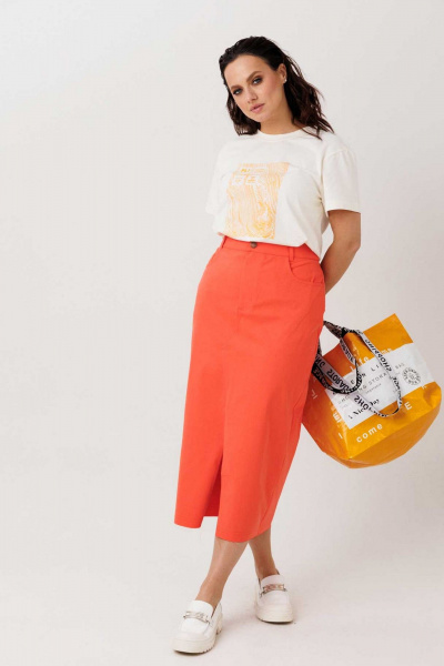 Юбка Mislana 1955 оранжевый - фото 4