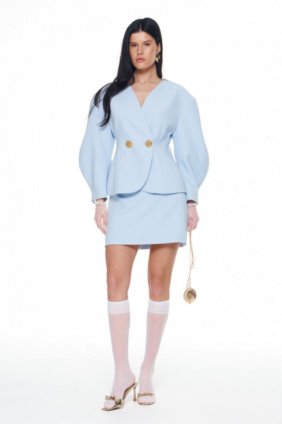 Жакет, юбка KaVaRi 8057.1 голубой - фото 2