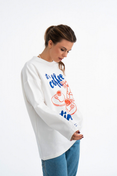 Лонгслив Mirolia 1225-17 кремовый - фото 4