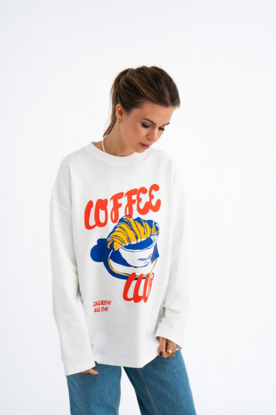 Лонгслив Mirolia 1225-18 кремовый - фото 3