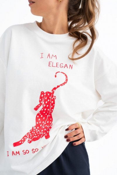 Лонгслив Mirolia 1225-19 кремовый - фото 2