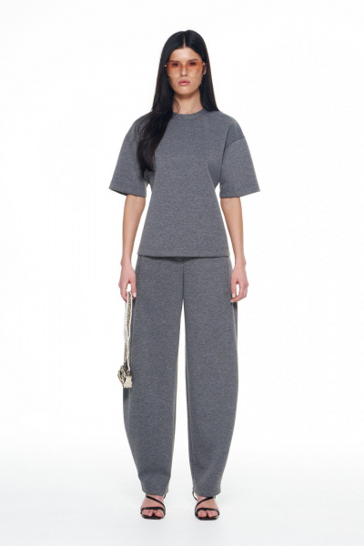 Брюки, футболка KaVaRi 8055 серый-меланж - фото 4