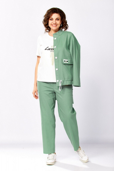 Бомбер, брюки, топ Милора-стиль 1444 мятный - фото 6