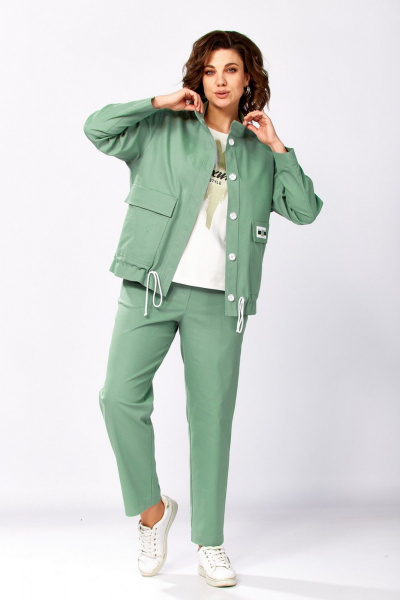 Бомбер, брюки, топ Милора-стиль 1444 мятный - фото 5
