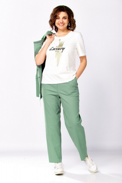 Бомбер, брюки, топ Милора-стиль 1444 мятный - фото 2