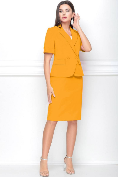 Блуза, жакет, юбка LeNata 31117 оранжевый - фото 3