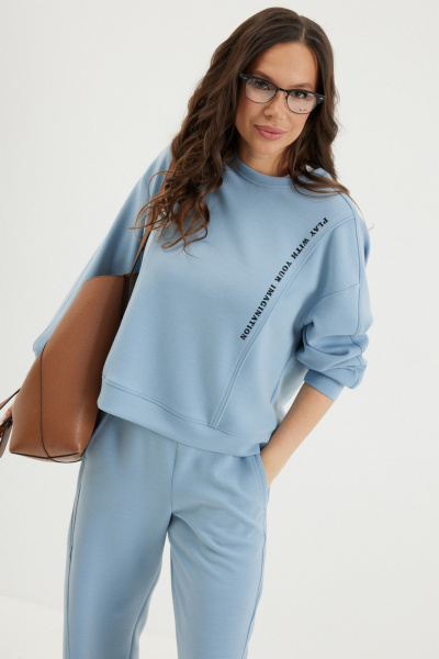Брюки, свитшот Магия моды 2684 голубой - фото 5