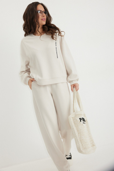 Брюки, свитшот Магия моды 2684 молочный - фото 3