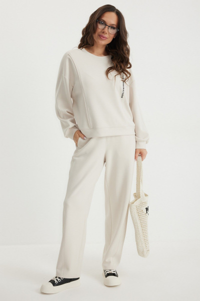 Брюки, свитшот Магия моды 2684 молочный - фото 1