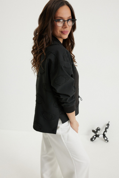 Бомбер, брюки Магия моды 2696 черный/молочный - фото 8