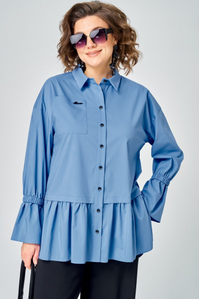 Блуза EVA GRANT 7080-1 голубой - фото 22
