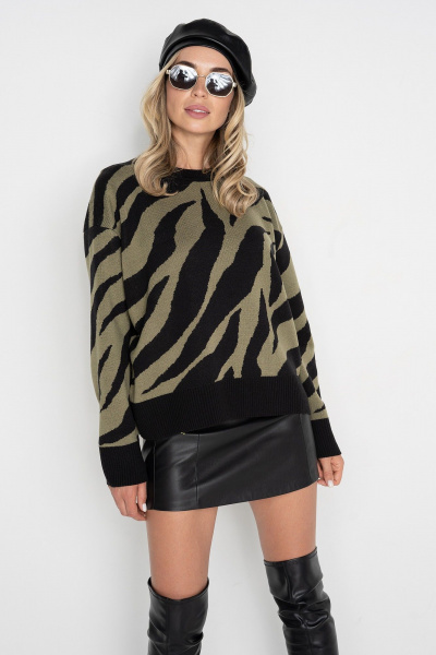 Джемпер BONADI BS10 хаки - фото 3