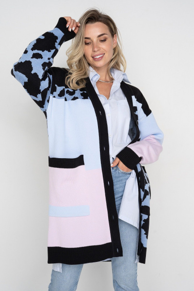 Кардиган BONADI BS4 голубой - фото 3