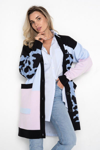 Кардиган BONADI BS4 голубой - фото 2