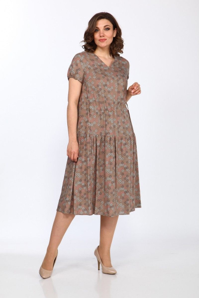 Платье Lady Style Classic 2298/1 коричневый - фото 1