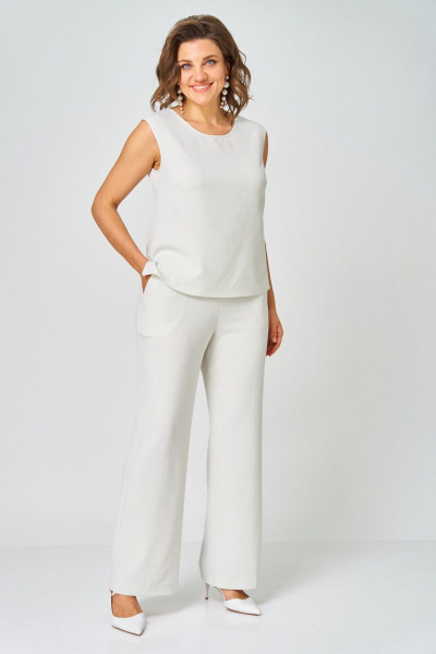 Брюки, жакет, топ Svetlana-Style 5033 зелено-бежевый - фото 7