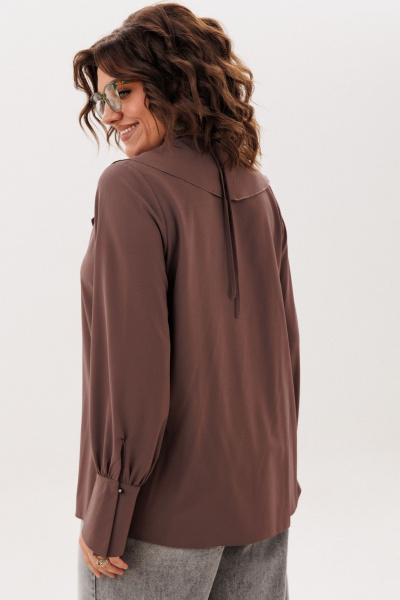 Блуза, болеро Anelli 1679-1 молочный-шоколад - фото 7