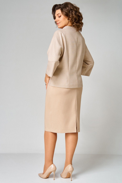 Жакет, юбка Мишель стиль 1346 бежевый - фото 10