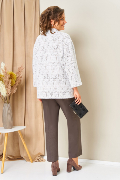 Блуза, брюки, жакет VOLNA 1439 бежевый - фото 4