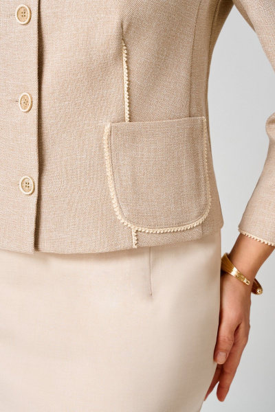 Жакет, юбка Мишель стиль 1349 песочный - фото 8