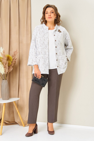 Блуза, брюки, жакет VOLNA 1439 бежевый - фото 1