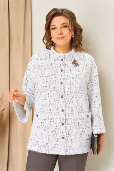 Блуза, брюки, жакет VOLNA 1439 бежевый - фото 2