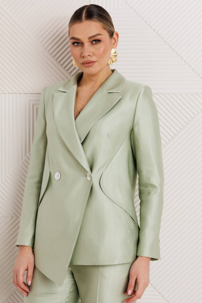 Брюки, жакет Мода Юрс 26-2970 ментол - фото 5