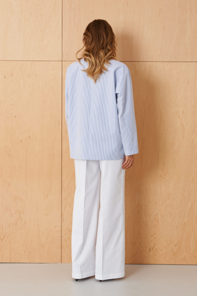 Жакет Панда 123830 бело-синий - фото 7