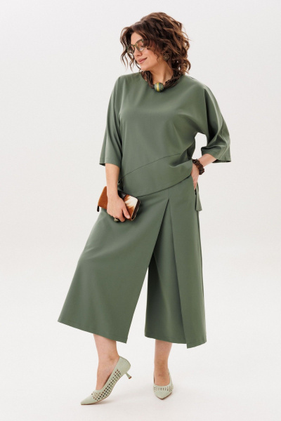 Блуза, кюлоты Anelli 1793.2 зеленый-холм - фото 6