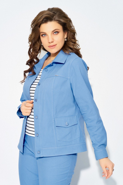 Бомбер, брюки, джемпер Fita 40112 голубой - фото 6