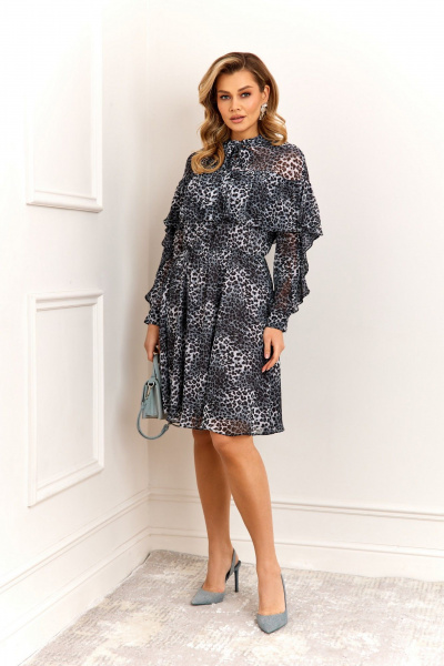 Платье AGATTI 5898 серо-синий - фото 2