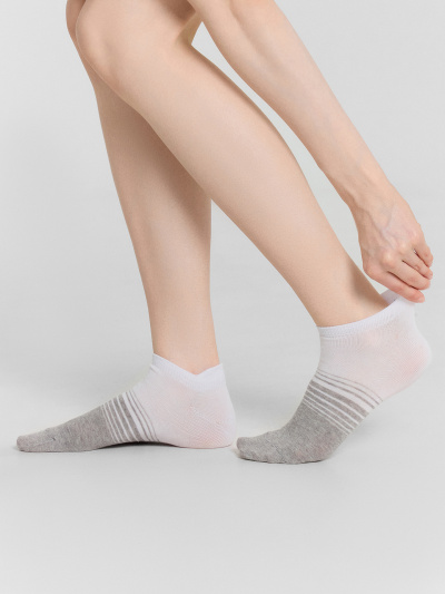 Носки Mark Formelle 309C-3144/25309C белый_серый_меланж_рис.3144 - фото 2