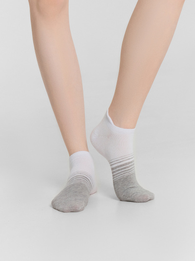 Носки Mark Formelle 309C-3144/25309C белый_серый_меланж_рис.3144 - фото 4