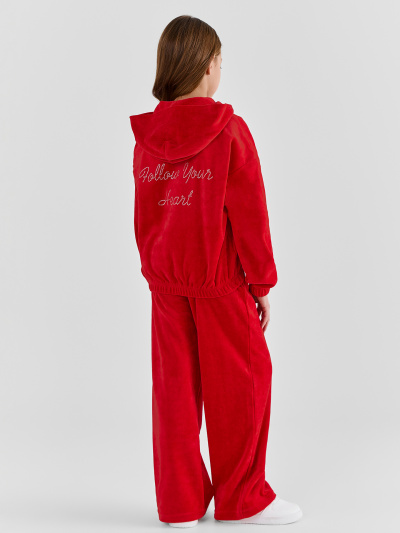 Брюки, толстовка Mark Formelle 397755/25-39269П-3-3 спелая_вишня_печать_1сл_аппликация_из_страз_спинк - фото 3