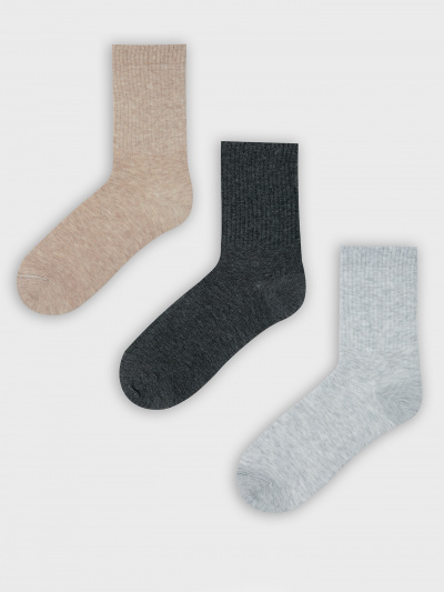 Носки Mark Formelle 444A-1850/B4-233444A беж.мел_св.сер.мел_т.сер.мел_рис.1850 - фото 1