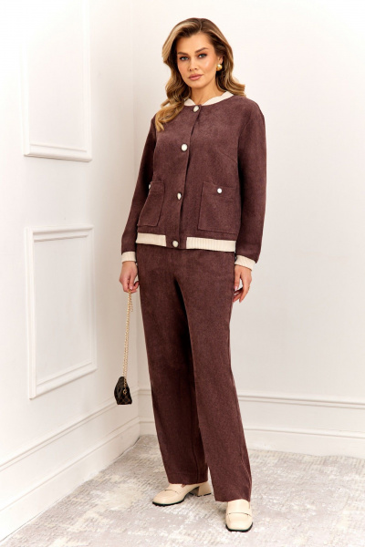 Бомбер, брюки AGATTI 5992-1 кофейный - фото 1