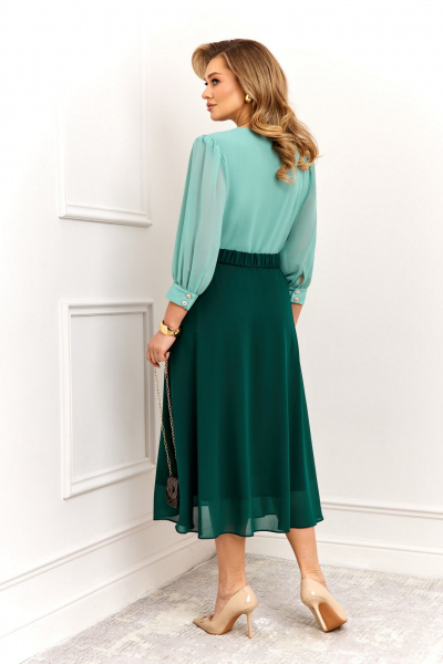 Платье AGATTI 6001-1 бирюзово-изумрудный - фото 5