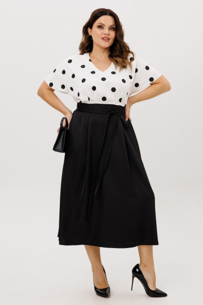 Платье ANIDEN 721-3 черно-белый - фото 2