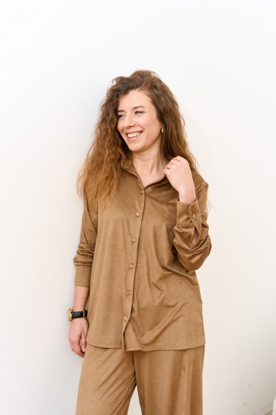 Брюки, рубашка FAMA 24126 коричневый - фото 7