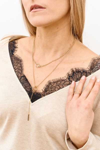 Лонгслив FAMA 24115 бежевый - фото 4